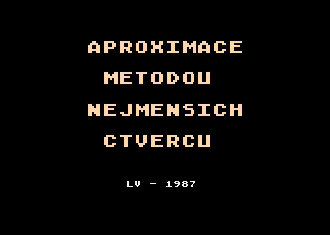 APROXIMACE METODOU NEJMENSICH CTVERCU