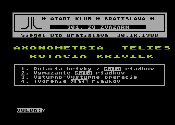 AXONOMETRIA TELIES, ROTACIA KRIVIEK