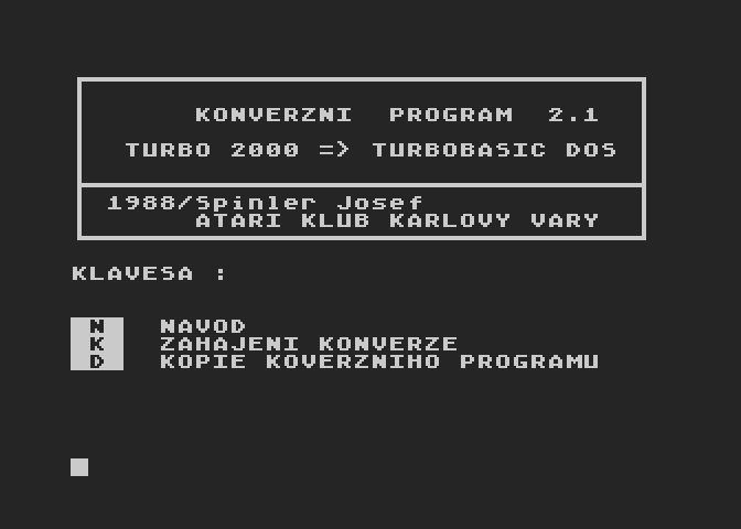 TURBO 2000 -> TURBOBASIC DOS (tb)
